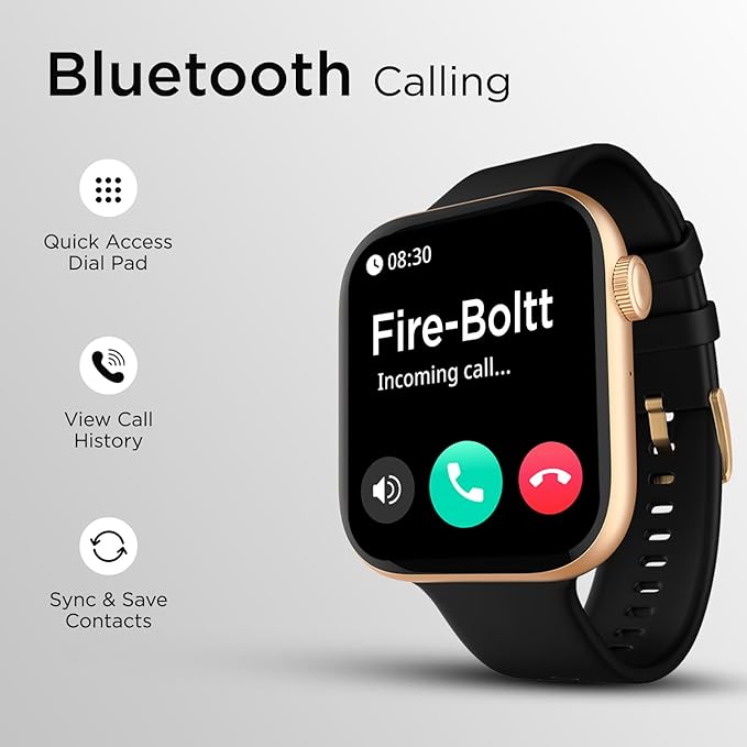 Fire-Boltt Ring 3 Smart Watch 1.8 (Gold-Black)
