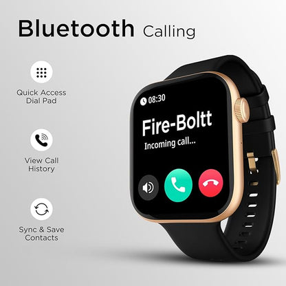 Fire-Boltt Ring 3 Smart Watch 1.8 (Gold-Black)