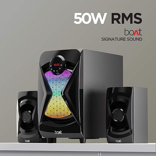 Boat Blitz 1500 50W 2.1 Channel Multimedia Speaker(Premium Black)