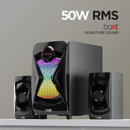 Boat Blitz 1500 50W 2.1 Channel Multimedia Speaker(Premium Black)