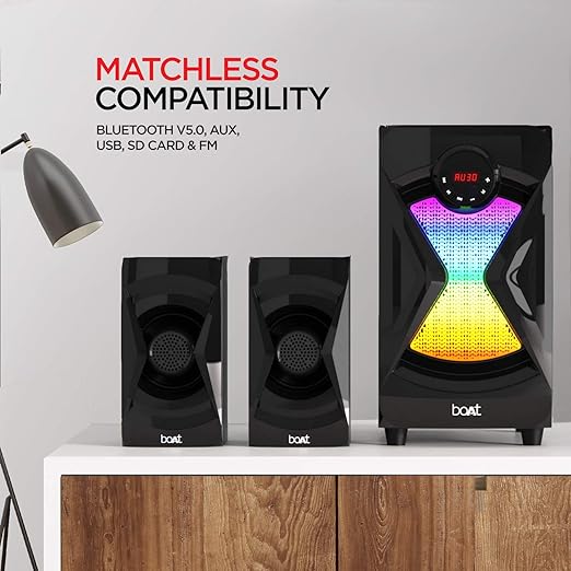 Boat Blitz 1500 50W 2.1 Channel Multimedia Speaker(Premium Black)