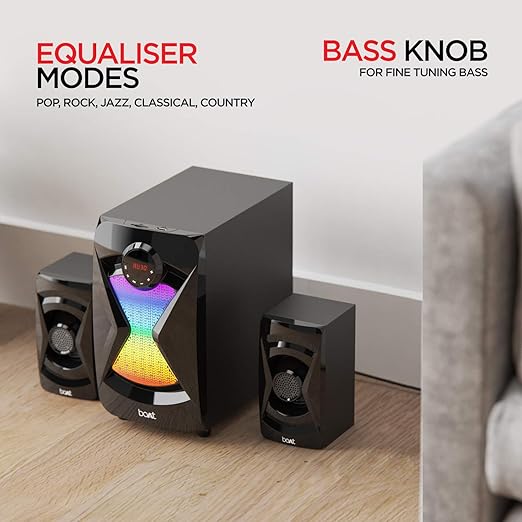 Boat Blitz 1500 50W 2.1 Channel Multimedia Speaker(Premium Black)