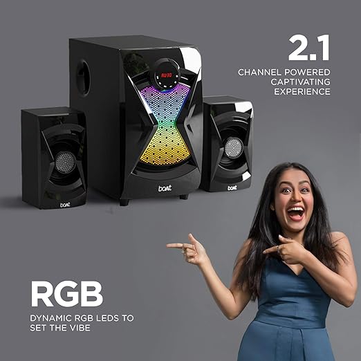 Boat Blitz 1500 50W 2.1 Channel Multimedia Speaker(Premium Black)